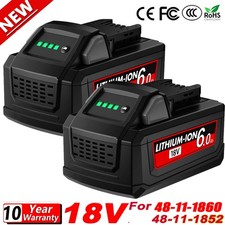 2X For Milwaukee for M18 18V 6.0Ah Extended Capacity Lithium Battery 48-11-1840