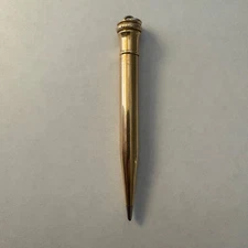Antique WAHL EVERSHARP Gold Filled Ring Top Mini Mechanical Pencil 3"