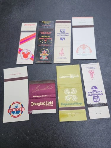 8 Walt Disney Matchbook Covers