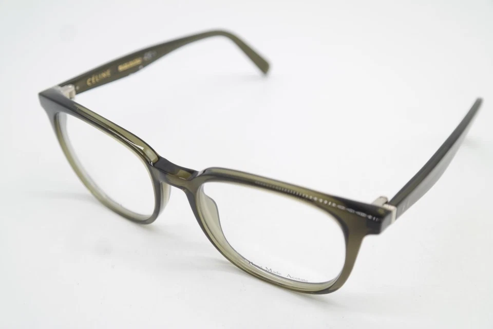 Occhiali CELINE CL 41346 Oliva Argento Ovale Montatura Nuova - Immagine 3 di 4