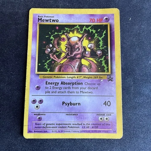 Mewtwo 14 WOTC Black Star Promo Pokemon Card