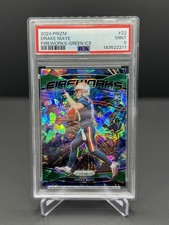 2024 Panini Prizm - Fireworks Drake Maye #22 Green Ice Prizm (RC) Patriots