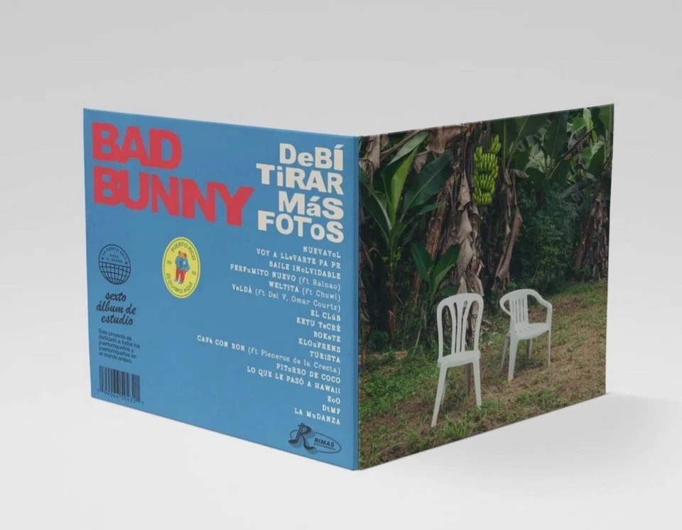 Bad Bunny Debi Tirar Mas Fotos 2LP Blue Vinyl Gatefold SEALED NEW - Image 3 of 3
