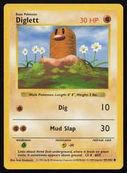 Diglett 47/102 Base Set Shadowless Common