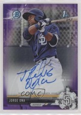 2017 Bowman Chrome Prospect Purple Refractor 238/250 Jorge Ona #CPA-JO Auto 0l44