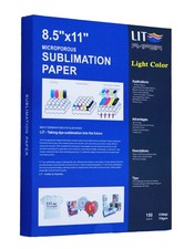 LIT Sublimation Paper 8.5x11 Inch, 150 Sheets 110gsm Heat Press Transfer Pape...