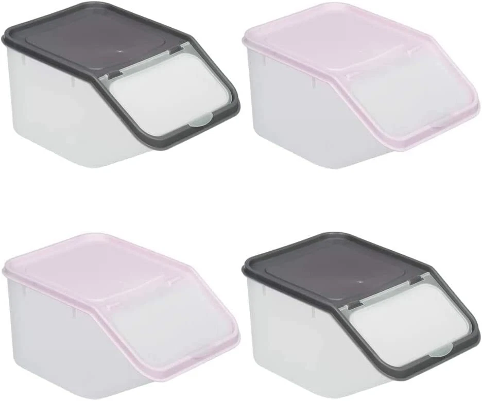 Dry Food Storage Cereal Seed Container Plastic Set Tub Pet Pasta Food with Scoop
