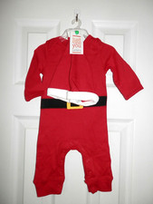 Carters CHRISTMAS SANTA SUIT SLEEPER Baby Infant Claus Footed w/Hat Size 3M NEW