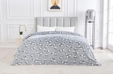 Ditsy Floral Printed Large Faux Fur Warm Fleece Throw Over Soft Sofa Bed Blanket