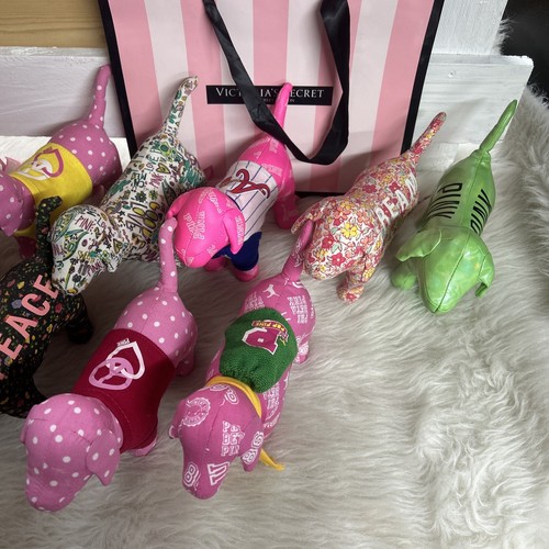 Lote de Peluche Victoria's Secret Rosa Perro y Molly 2004 Plus 2 Bolsas de Compras de Papel - Imagen 3 de 11
