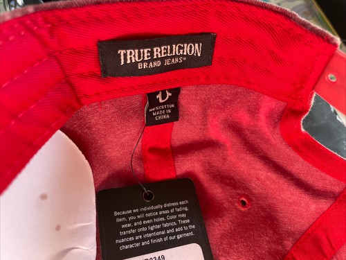 TRUE RELIGION New Men's Horseshoe Lines Cotton Baseball Cap Hat One Size - 第 7/8 張圖片