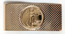 14K Gold CARTIER 1987 Gold Eagle .25 Oz Coin Money Clip