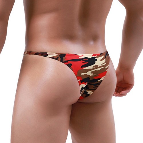 Męskie stringi z nadrukiem T-String Bielizna G-String Majtki Torba U ☇ - Zdjęcie 7 z 19