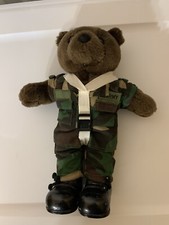 Bear Forces Of America US ARMY RANGER 10  Brown Teddy Bear Plush 1989