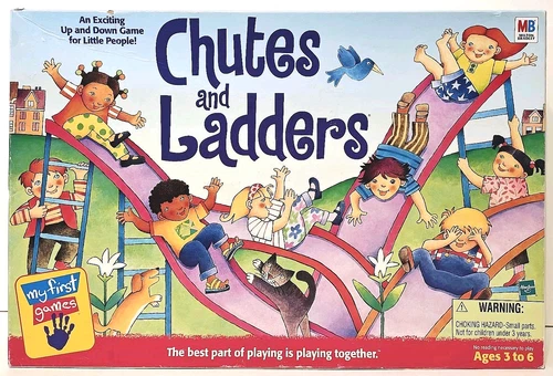 Chutes and Ladders COMPLETE Milton Bradley 1999 Classic Children's Board Game
