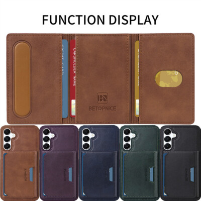 Magnetic Card Slot Wallet Phone Case For Samsung A06 A16 A35 A15 A55 S24 S23 S22