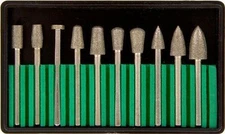 New 10pc High Quality Diamond Burr Bit Set 1/8" Shank 150 Grit  # 82310DD