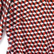 Tommy Hilfiger Dress Women's size 4 Geometric A-Line Waist Drawstring Red White