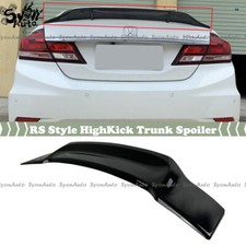 Fits 12-2015 Honda Civic Sedan Glossy Black Rs Style Highkick Trunk Spoiler Wing Fits 12-2015 Honda Civic Sedan Glossy Black Rs Style Highkick Trunk Spoiler Wing