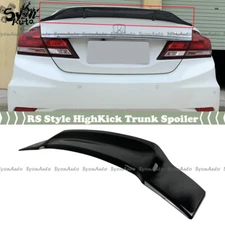 FITS 12-2015 HONDA CIVIC SEDAN GLOSSY BLACK RS STYLE HIGHKICK TRUNK SPOILER WING