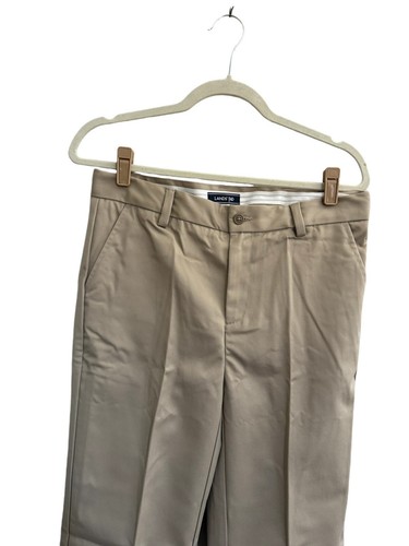 Lands End Boys Sz 18 (14-15yrs) 32WX30L Perfect Chino Khaki Pants Uniform #3481 - Picture 2 of 10