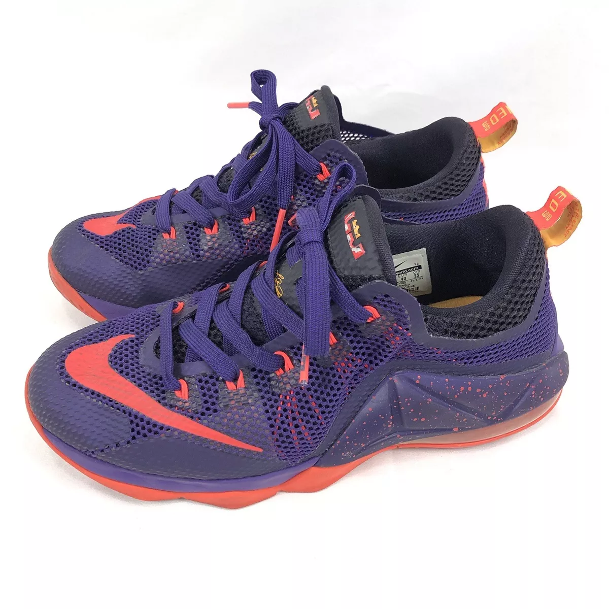 Nike Lebron James 12 744547 565 Purple Basketball Shoes Size 7Y Women s 8.5