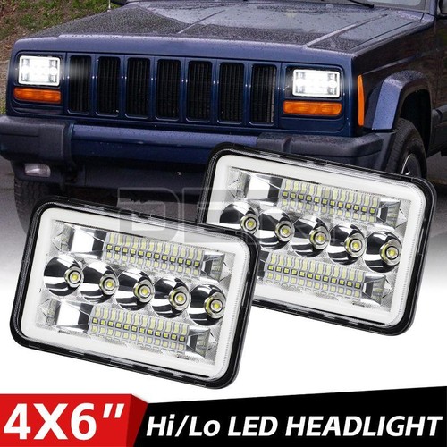 4pcs 4x6'' LED Headlights DRL Turn Light for Toyota Landcruiser 61 62 80 Series - Picture 3 of 16