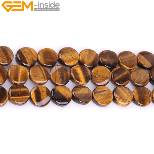 Heart Coin Drop Oval Stone Natural Yellow Tiger Eyebeads Jewelry Making 15" - Picture 85 of 92