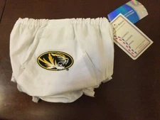 Missouri Tigers 0-6mos Eyelet Diaper Cover Mizzou embroidered logo on rear.
