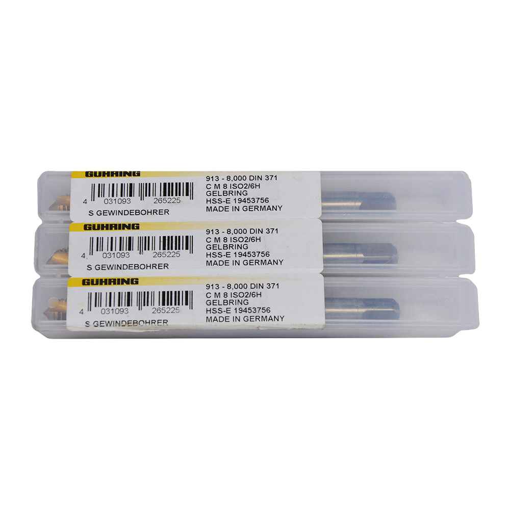 3pcs Guehring Tap 913 M8 Tap ISO2/6H HSSE 19453756 eBay