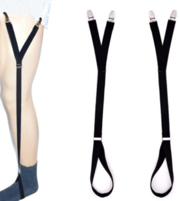 DURABLE Shirt Stays Holder Garters Belt Non Slip Elastic Locking Clamps 