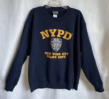 NYPD Sweatshirt XL Mens Blue Long Sleeve Crew Neck Pullover New York City Police