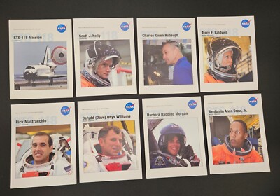 Lot of 8 NASA Space Shuttle Endeavour Mission Cards STS-118 2007