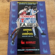 Arsenal v Liverpool 12/08/1989 FA Charity Shield at Wembley Stadium Programme