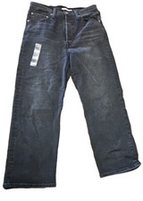 Levi's Women's Ribcage Straight Ankle Black Jeans 29 x 27, Button Fly