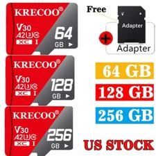 1-3PACK 64GB 128GB 256GB Micro SD Card Class 10 V30 Memory Card U3 TF Card LOT
