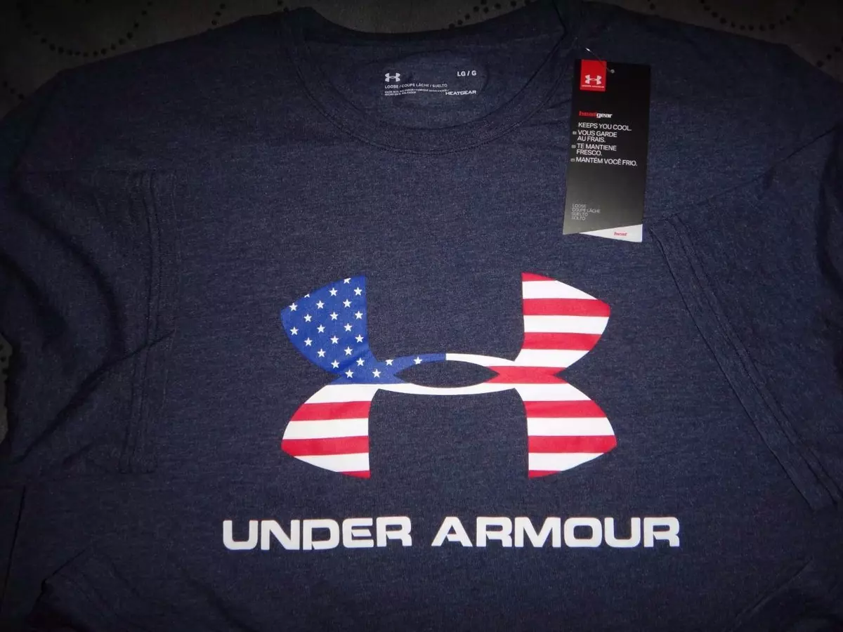 UNDER ARMOUR USA FLAG TECH SHIRT SIZE L MEN NWT $$$$ | eBay