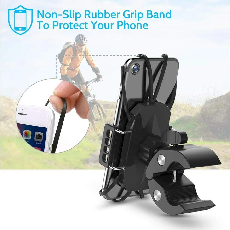 MEIDI Bike Bicycle Universal GPS Phone Up-to 5.8" Holder Rotatable NonSlip Mount - Image 2 of 4