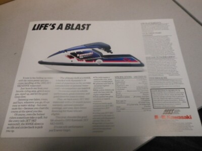 Kawasaki Factory Dealer Brochure 1992 Jet Ski 650SX 99969-2228 | eBay