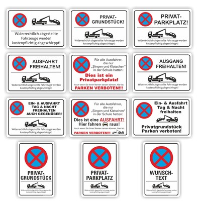 und Ausfahrt freihalten Parken verboten Parkverbot 30x20cm Schild Ein