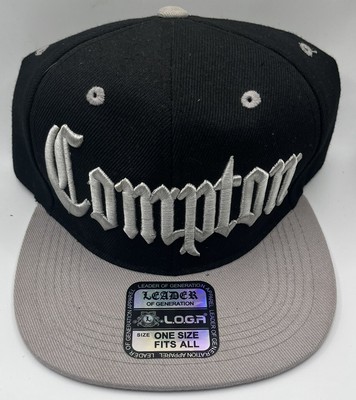 New Leader Of Generation LOGA COMPTON Black & Silver Snapback Hat Logo OSFM