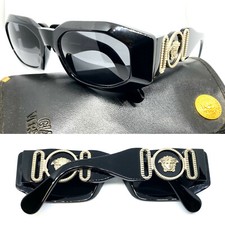 RARE Gianni Versace Mod.414/B Col.N52 Black Silver Vintage Sunglasses Case 30506