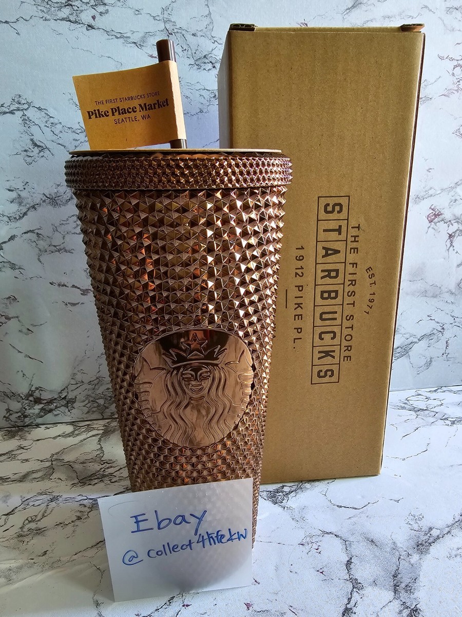 Starbucks First Ltd Ed Pike Place Brown Copper Gold Studded