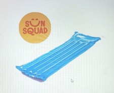 SUN SQUAD INFLATABLE POOL FLOAT BLUE RAFT LOU...
