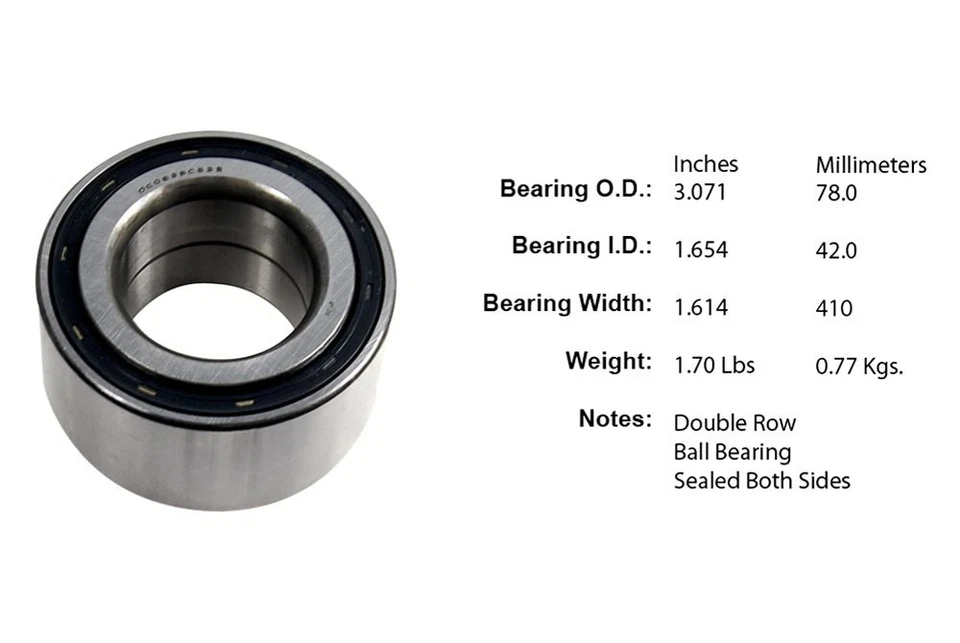 For Acura Integra 90-93 Premium Front Driver Side Double Row Wheel Bearing Foto 2 de 2