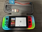 Nintendo Switch Video Game Console 1tb- Neon Red/Neon Blue Controllers X5  Games