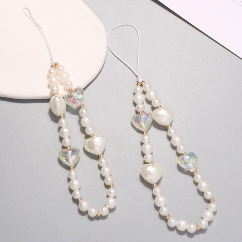 2 Pcs Liebeskettenkettendekoration Armband Mit Perlen-Handyanhängern - 第 3/12 張圖片