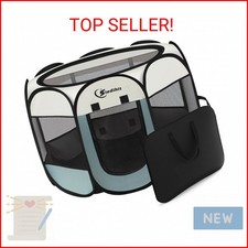 Siedihit Dog Cat Playpen, Puppy Pet Playpen Indoor for Small Dog Crate Tent Cage