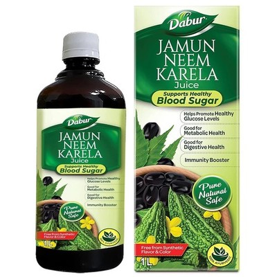 Dabur Jamun Neem Karela Juice - 1L | Promotes Healthy Glucose Levels