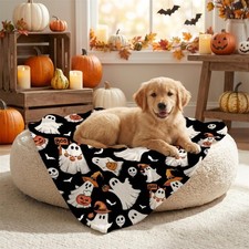 Horaldaily Halloween Black Pumpkin Goblin Bat Flannel 20''x30'',Medium,